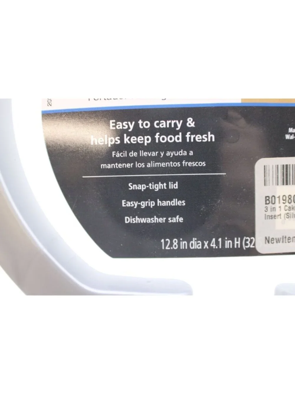 Round 3-In-1 Carrier Snap-Tight Lid Inserts For Cake & Deviled Eggs by Mainstays